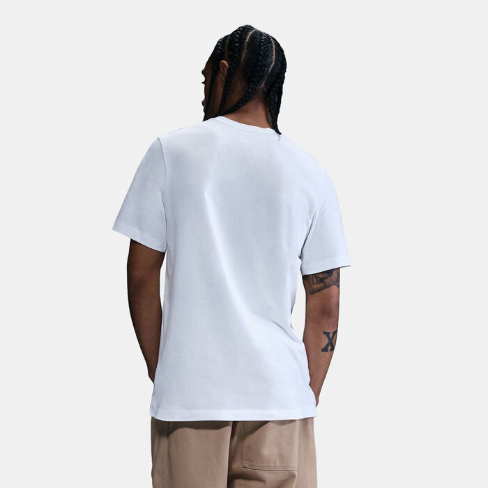 Nike Men's Paris Saint-Germain Crest T-Shirt White image number 1