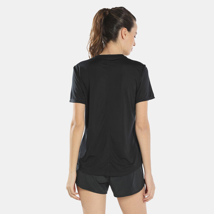 Nike Women's Dri-FIT Swoosh Run T-Shirt Black image number 1