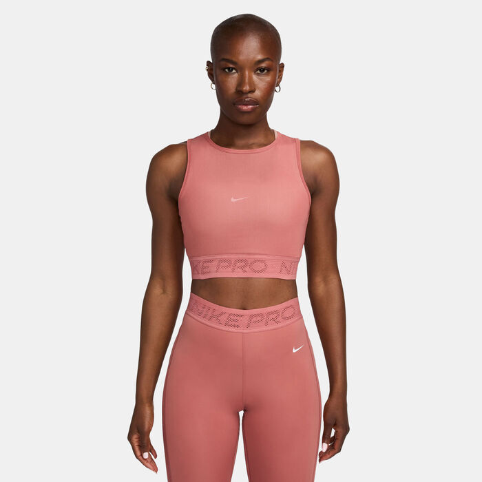 Nike Women's Pro Mesh Tank Top Pink image number 0
