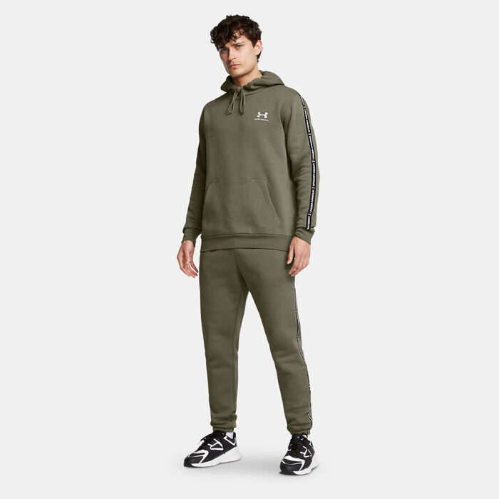 Under Armour Men's Icon Fleece Taping Hoodie Green image number 2