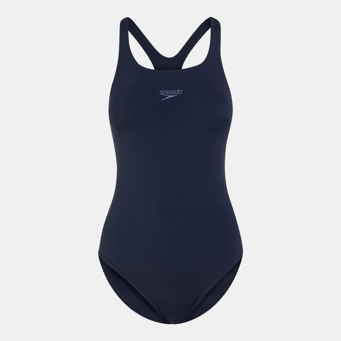 Speedo Women's Essentials Endurance+ Medalist Swimsuit Purple image number 0