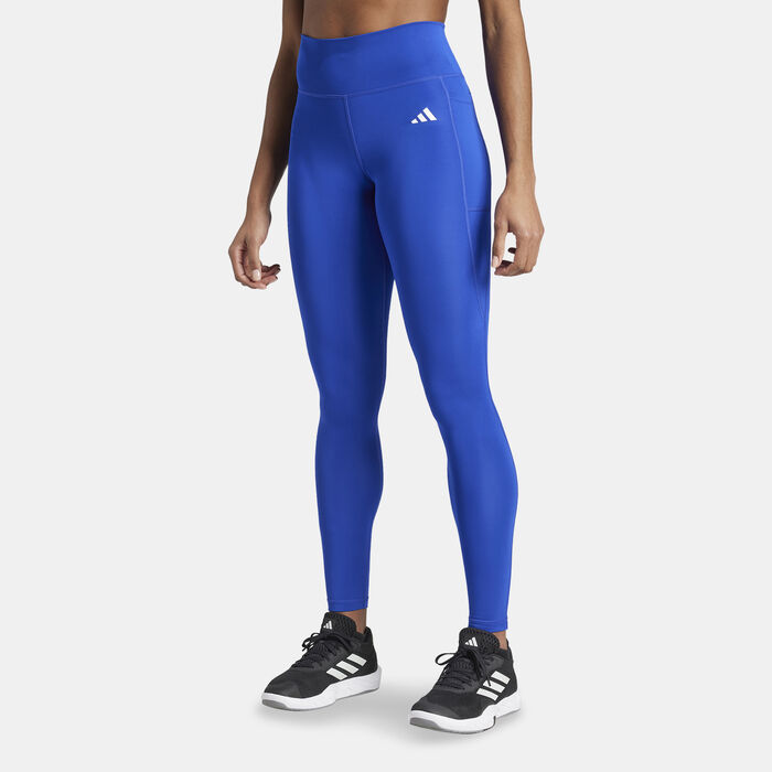 adidas Women's Optime Essentials Training Leggings Blue adidas Women's Optime Essentials Training Leggings Blue image number 0