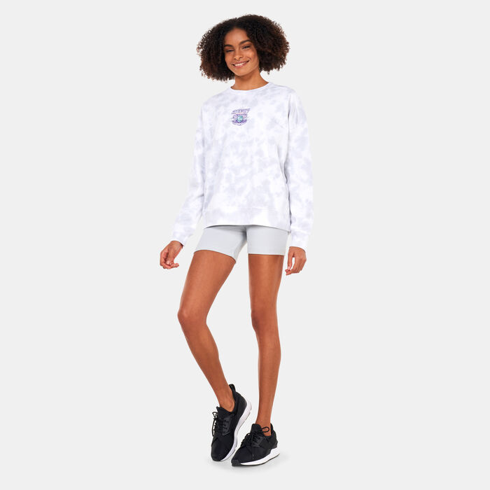 AFFENDS Women's Pearla Hemp Crewneck Graphic Sweatshirt Grey image number 2