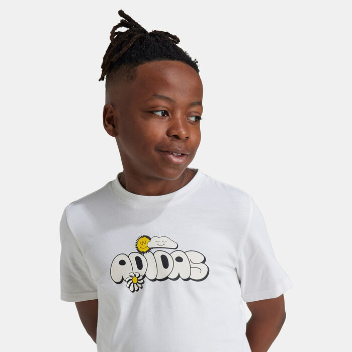 adidas Kids' Doodle Graphic T-Shirt (Older Kids) White adidas Kids' Doodle Graphic T-Shirt (Older Kids) White image number 1