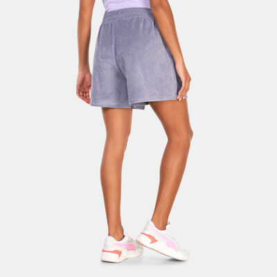 PUMA Women's Classics Towelling Shorts Grey