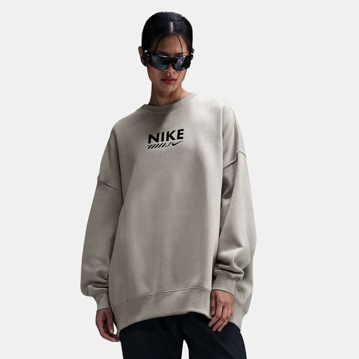 Nike Women's Fleece Sweatshirt Ivory Nike Women's Fleece Sweatshirt Ivory image number 0