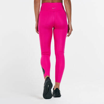 Nike Womens' Swoosh Run Leggings Red