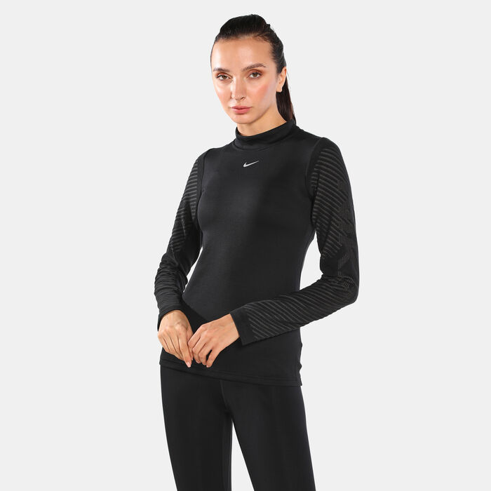Nike Women's Therma-fit Long Sleeve T-Shirt Black image number 0