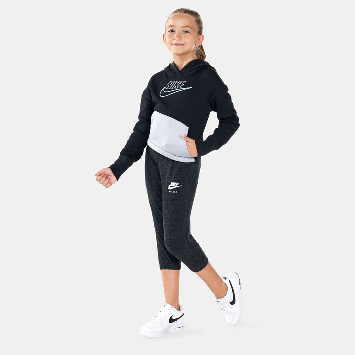 Nike Kids' Sportswear Club Fleece Icon Clash Hoodie (Older Kids) Black Nike Kids' Sportswear Club Fleece Icon Clash Hoodie (Older Kids) Black image number 2