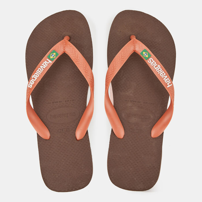 Havaianas Brasil Logo Flip Flops Brown image number 0