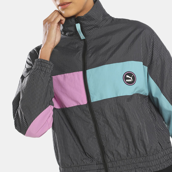 PUMA Women's SWxP Woven Track Jacket Black image number 3