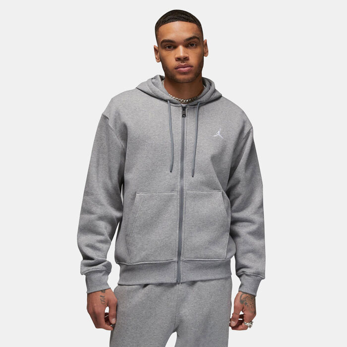 Jordan Men's Brooklyn Fleece Full-Zip Hoodie Grey Jordan Men's Brooklyn Fleece Full-Zip Hoodie Grey image number 0