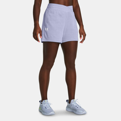 Under Armour Women's Rival Terry Shorts Purple
