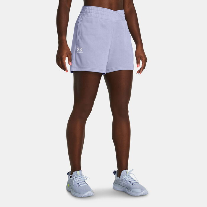 Under Armour Women's Rival Terry Shorts Purple Under Armour Women's Rival Terry Shorts Purple image number 0