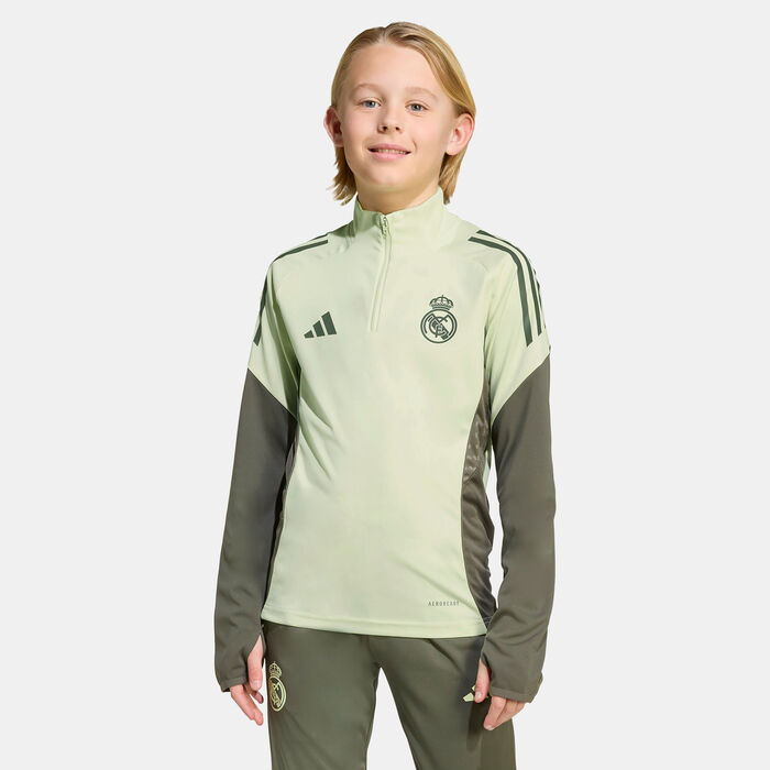 adidas Kids' Real Madrid Tiro 25 Competition Training Football Top Green adidas Kids' Real Madrid Tiro 25 Competition Training Football Top Green image number 0