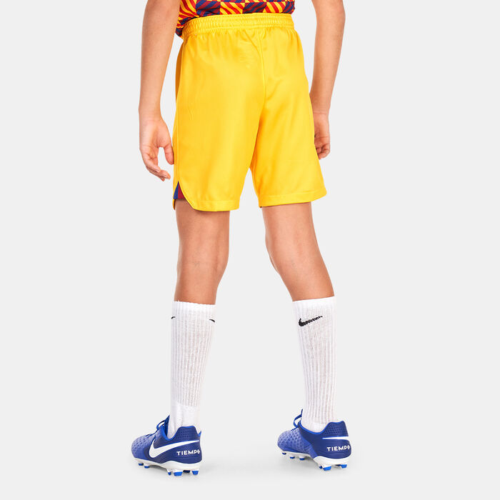 Nike Kids' F.C. Barcelona Dri-FIT Stadium 4th Shorts - 2022/23 yellow image number 1