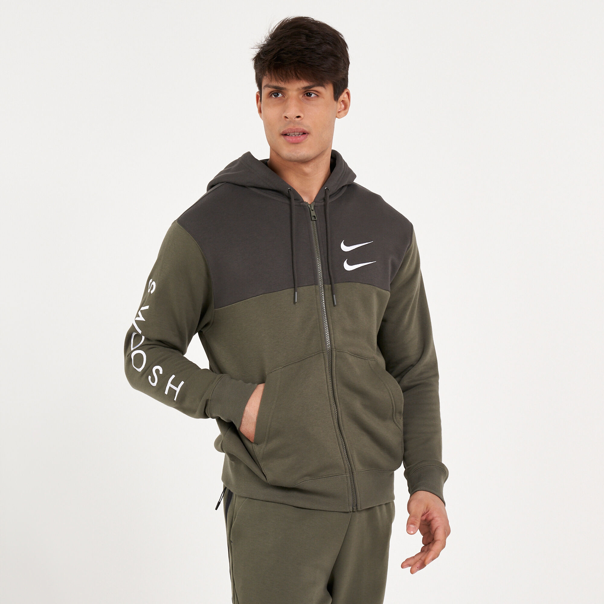 Nike swoosh zip hoodie store