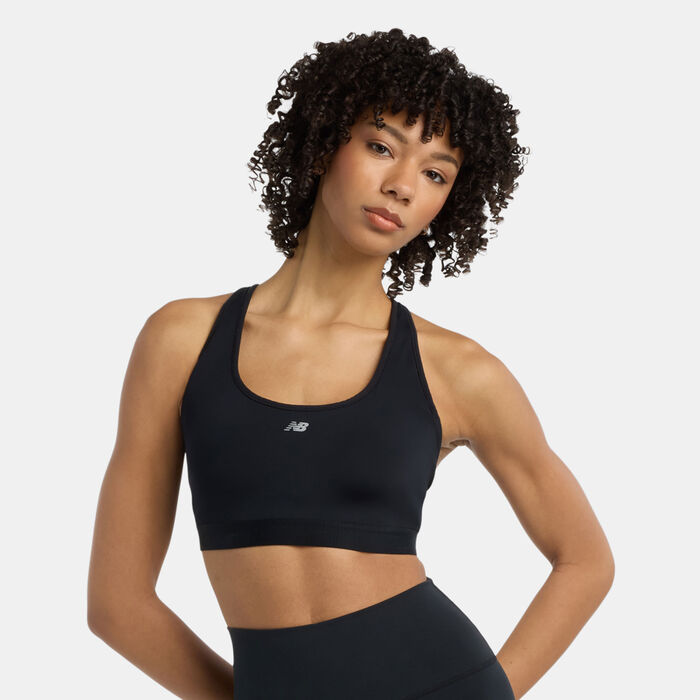 New Balance Women's Essential High-Support Running Sports Bra Black New Balance Women's Essential High-Support Running Sports Bra Black image number 0
