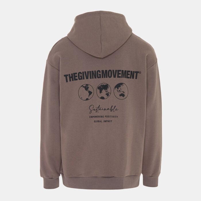The Giving Movement Men's Global Printed Hoodie Brown image number 1