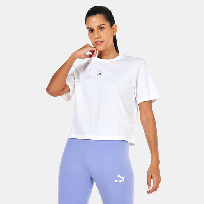 PUMA Women's Classics Graphic T-Shirt White PUMA Women's Classics Graphic T-Shirt White image number 0
