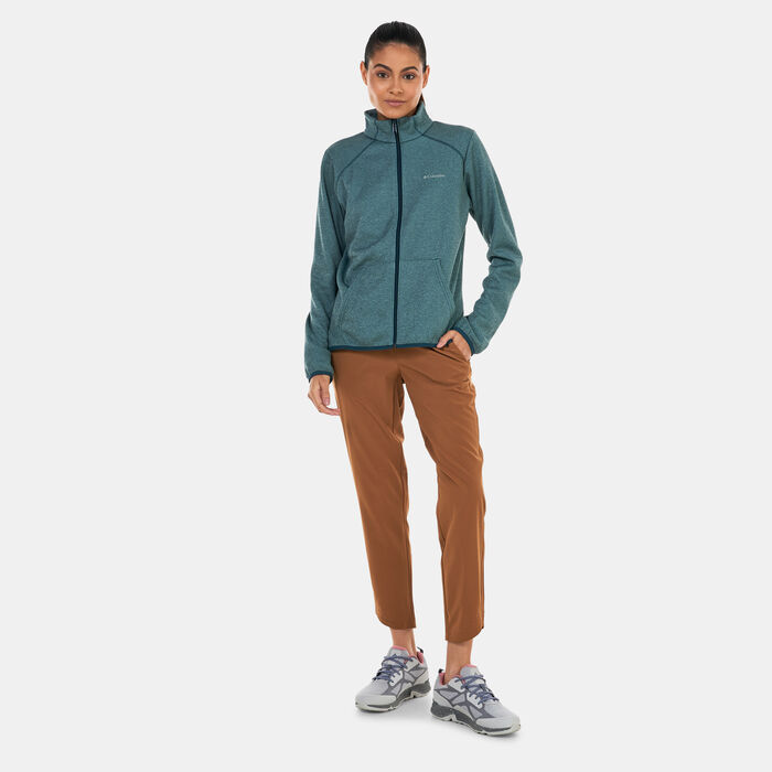 Columbia Women's Hike Tech Fleece Full-Zip Hoodie Blue Columbia Women's Hike Tech Fleece Full-Zip Hoodie Blue image number 2