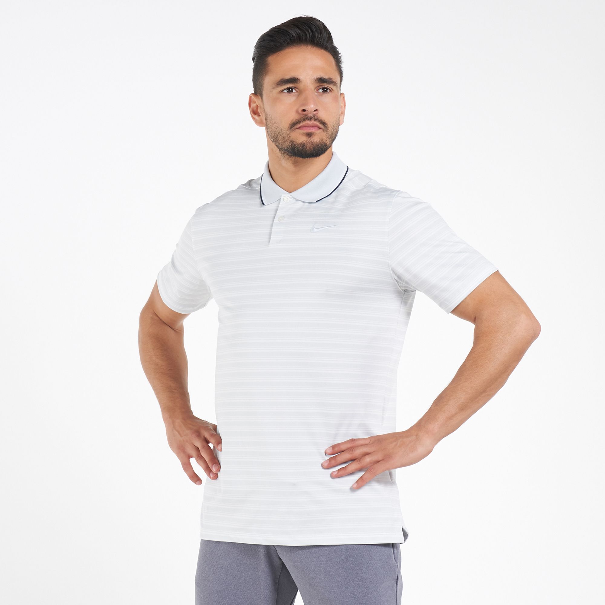 Men s Dri FIT Vapor Control Stripe Polo T Shirt