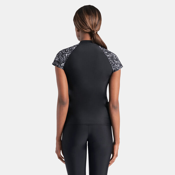 Arena Women's Modesty Swimming Rashguard Black Arena Women's Modesty Swimming Rashguard Black image number 1