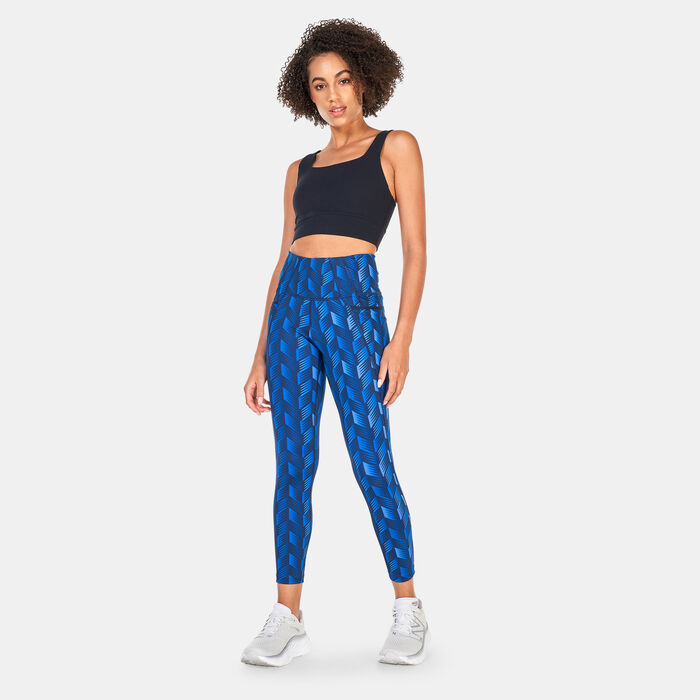 New Balance Women's Shape Shield Printed 7/8 Leggings Blue New Balance Women's Shape Shield Printed 7/8 Leggings Blue image number 2