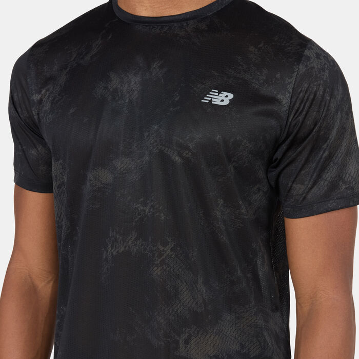 New Balance Men's Athletics Printed Training T-Shirt Grey New Balance Men's Athletics Printed Training T-Shirt Grey image number 3