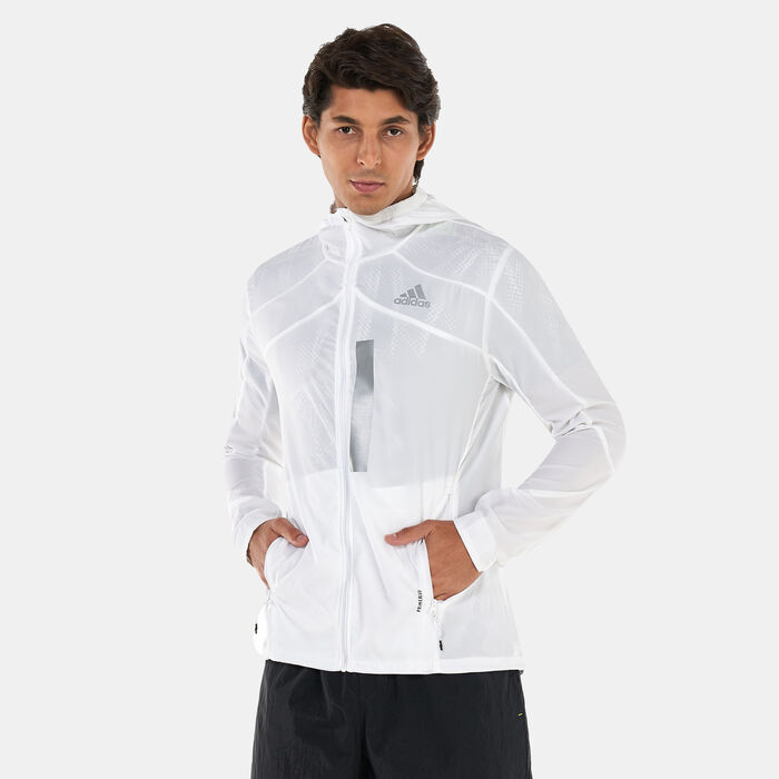 adidas Men's Marathon Translucent Jacket Blue adidas Men's Marathon Translucent Jacket Blue image number 0