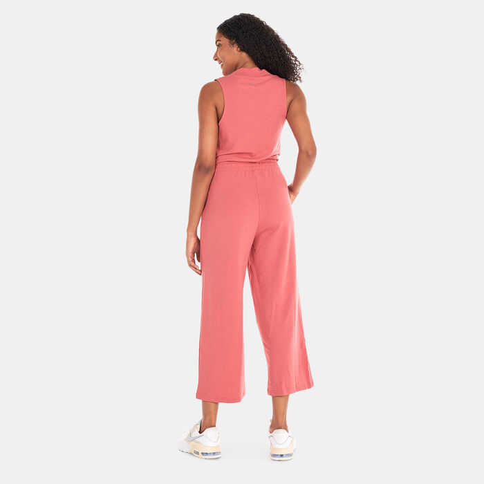 Nike Women's Yoga Dri-FIT French Terry Jumpsuit Pink Nike Women's Yoga Dri-FIT French Terry Jumpsuit Pink image number 1