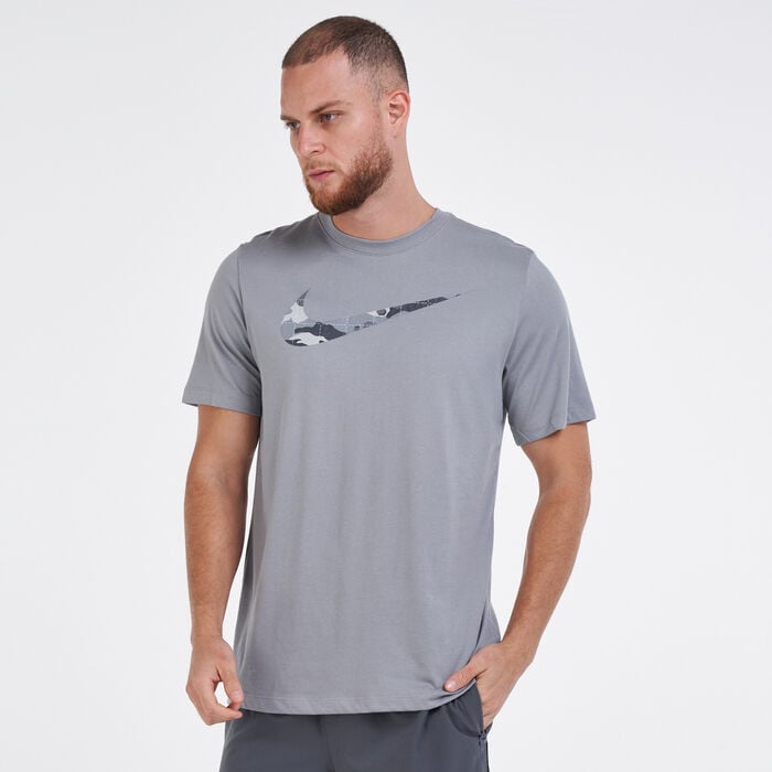 Nike Men's Dri-FIT Training Camo T-Shirt Grey Nike Men's Dri-FIT Training Camo T-Shirt Grey image number 0