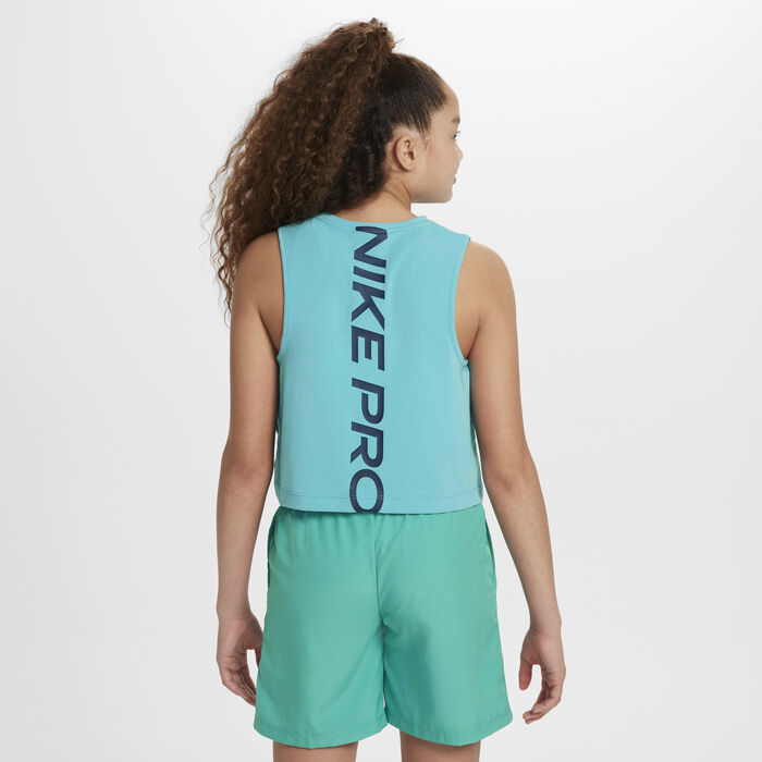 Nike Girls' Pro Dri-FIT Training Tank Top Green Nike Girls' Pro Dri-FIT Training Tank Top Green image number 1