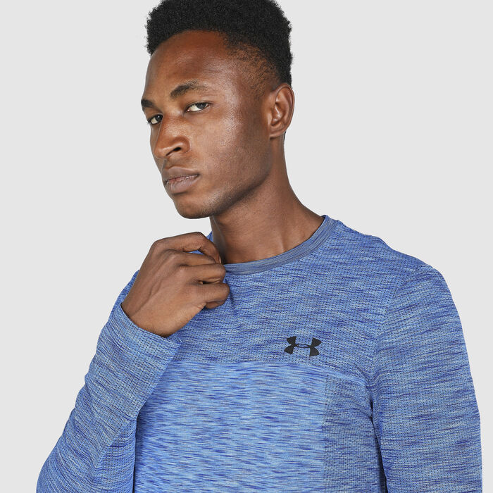 Under Armour Men's Threadborne Siphon Long Sleeve T-Shirt Blue Under Armour Men's Threadborne Siphon Long Sleeve T-Shirt Blue image number 3