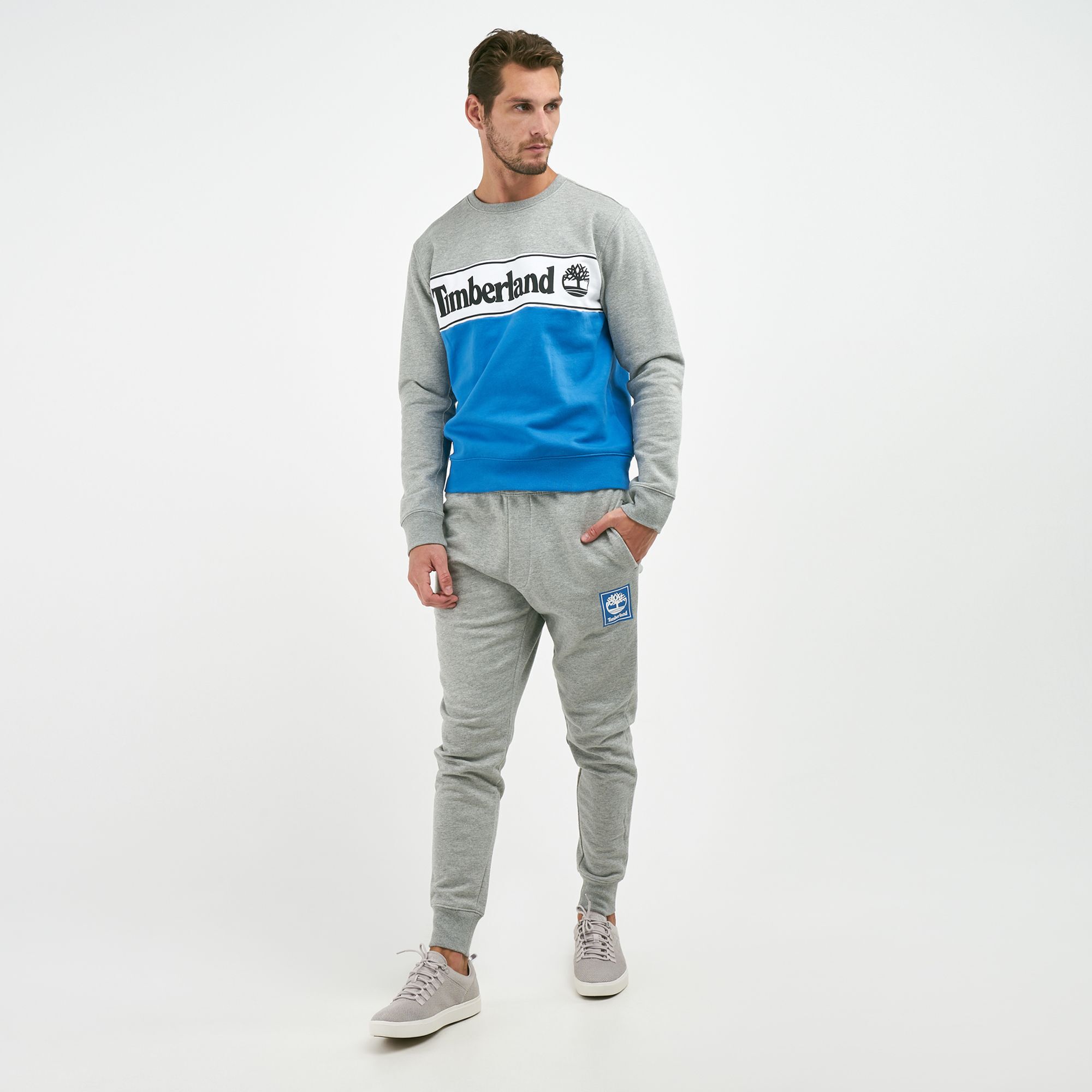sweatpants with timberland boots