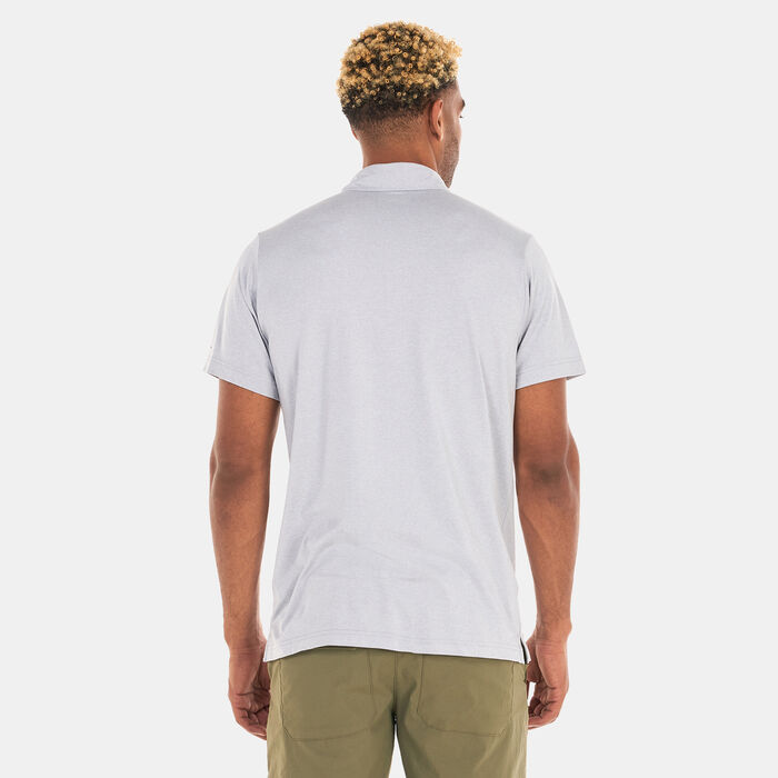 Columbia Men's Tech Trail™ Novelty Polo Shirt Grey Columbia Men's Tech Trail™ Novelty Polo Shirt Grey image number 1