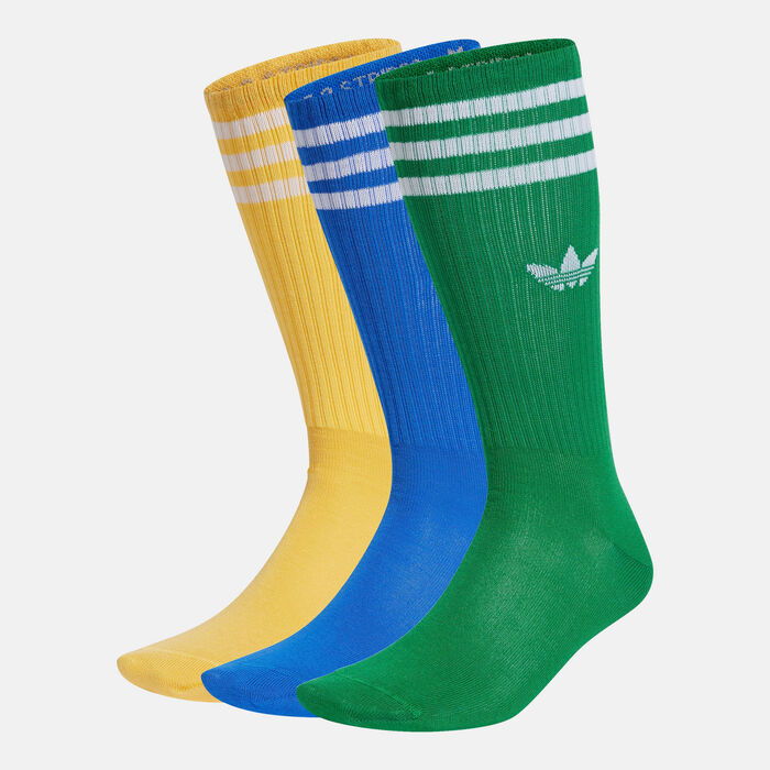 adidas Originals Men's Solid Crew Socks (3 Pairs) Multi-Color image number 0