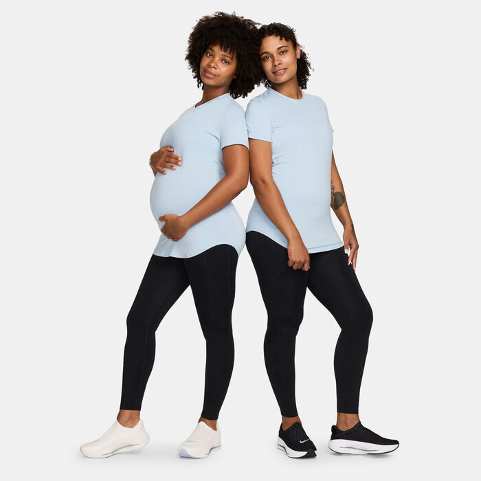 Nike Women's One Dri-FIT 7/8 Maternity Training Leggings Black image number 2