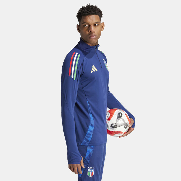 adidas Men's Italy Tiro 24 Competition Football Top Blue adidas Men's Italy Tiro 24 Competition Football Top Blue image number 4