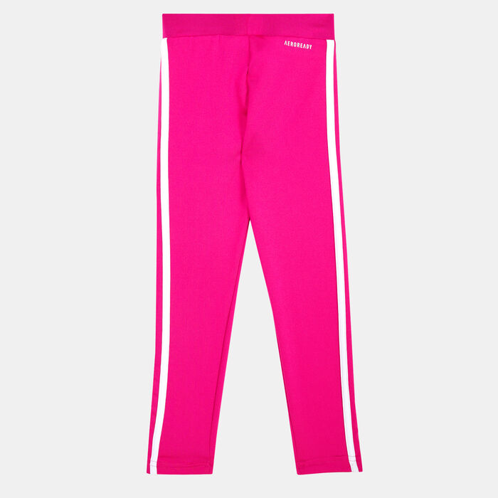 adidas Kids' Designed To Move 3-Stripe Leggings Pink adidas Kids' Designed To Move 3-Stripe Leggings Pink image number 1