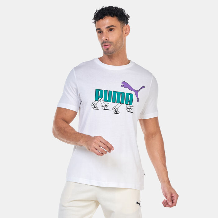PUMA Men's Graphics Sneaker T-Shirt White PUMA Men's Graphics Sneaker T-Shirt White image number 0