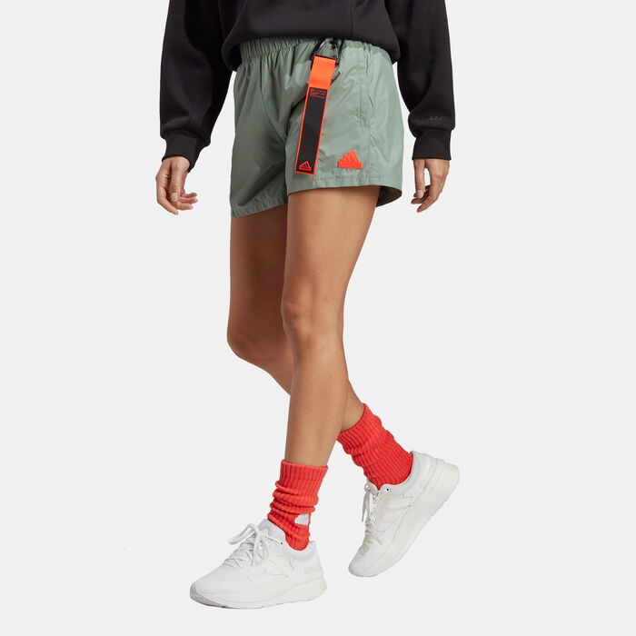 adidas Women's City Escape Shorts Green adidas Women's City Escape Shorts Green image number 0