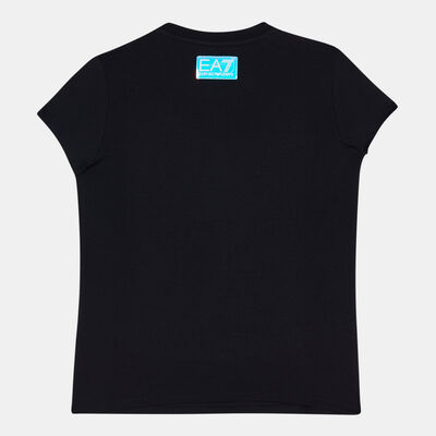 EA7 Emporio Armani Kids' Iridescent T-Shirt Black