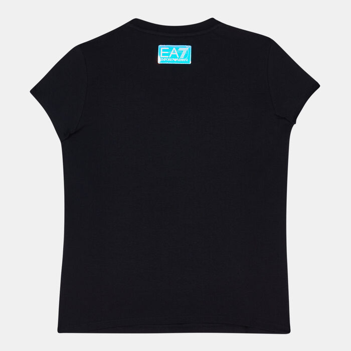 EA7 Emporio Armani Kids' Iridescent T-Shirt Black EA7 Emporio Armani Kids' Iridescent T-Shirt Black image number 1