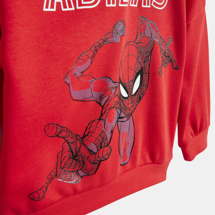 adidas Kids' Marvel Spider-Man Sweatshirt and Joggers Set Red adidas Kids' Marvel Spider-Man Sweatshirt and Joggers Set Red image number 1