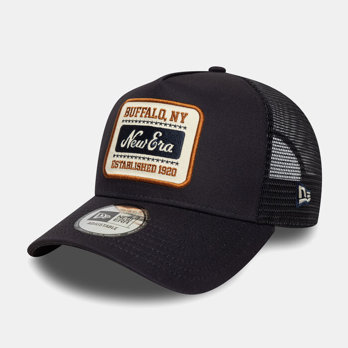 New Era Men's Patch Trucker Cap Blue New Era Men's Patch Trucker Cap Blue image number 1