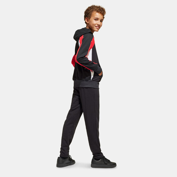 adidas Kids' Seasonal Essentials Colourblock Tracksuit Black image number 1