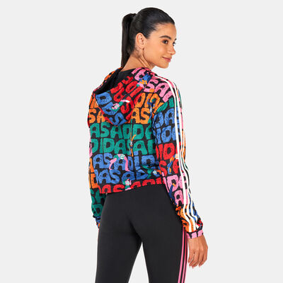 adidas Women's X FARM Rio 3-Stripes Hoodie Multi-Color