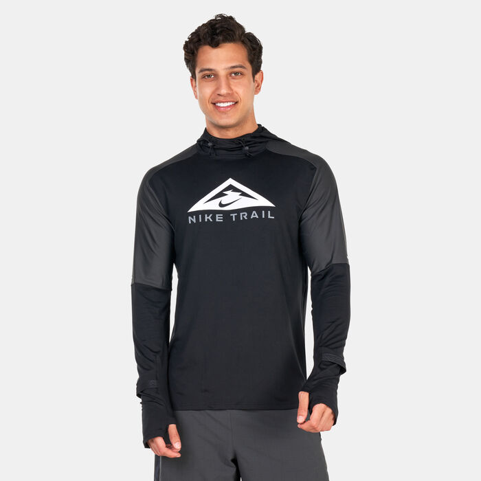 Nike Men's Dri-FIT Trail Running Hoodie Black Nike Men's Dri-FIT Trail Running Hoodie Black image number 0