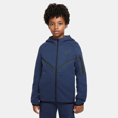 Nike Kids' Sportswear Tech Fleece Full-Zip Hoodie Blue Nike Kids' Sportswear Tech Fleece Full-Zip Hoodie Blue